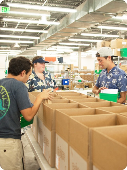 Packing Bundles of School Supplies in the Warehouse Packing Bundles of School Supplies in the Warehouse